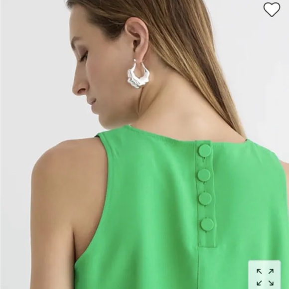 J.Crew Collection Crepe feather-trim shift dress sz XS kelly green - Picture 3 of 8